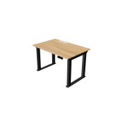 Sitz-Steh-Schreibtisch Move heavy duty, elektrisch h&ouml;henverstellbar, 75-125cm (H), 120x80cm (BxT), rechteckig, eiche hell / anth