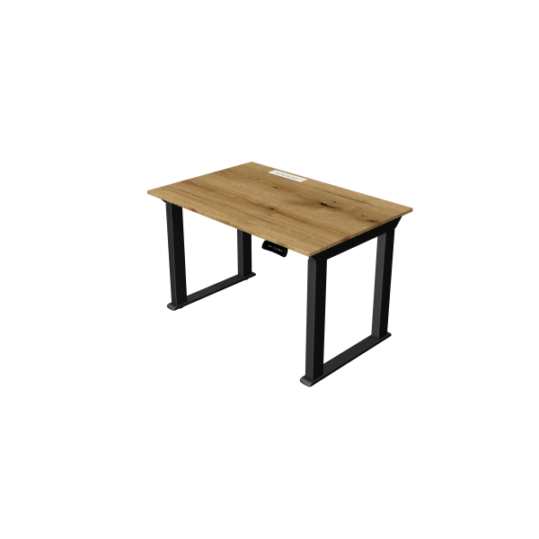 Kerkmann Sitz-Steh-Schreibtisch Move heavy duty, elektrisch höhenverstellbar, 75-125cm (H), 120x80cm (BxT), rechteckig, asteiche / anthra