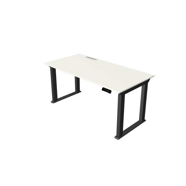 Kerkmann Sitz-Steh-Schreibtisch Move heavy duty, elektrisch höhenverstellbar, 75-125cm (H), 160x80cm (BxT), rechteckig, weiß / anthrazit
