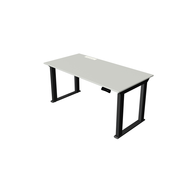 Kerkmann Sitz-Steh-Schreibtisch Move heavy duty, elektrisch höhenverstellbar, 75-125cm (H), 160x80cm (BxT), rechteckig, lichtgrau / anthr