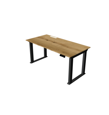 Sitz-Steh-Schreibtisch Move heavy duty, elektrisch h&ouml;henverstellbar, 75-125cm (H), 160x80cm (BxT), rechteckig, asteiche / anthra