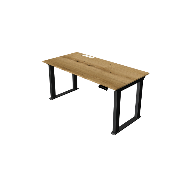 Kerkmann Sitz-Steh-Schreibtisch Move heavy duty, elektrisch höhenverstellbar, 75-125cm (H), 160x80cm (BxT), rechteckig, asteiche / anthra