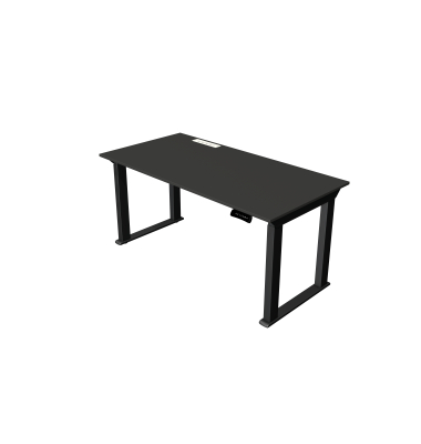 Sitz-Steh-Schreibtisch Move heavy duty, elektrisch h&ouml;henverstellbar, 75-125cm (H), 160x80cm (BxT), rechteckig, anthrazit / anthr