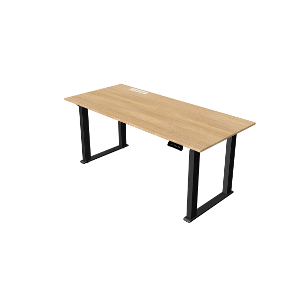 Kerkmann Sitz-Steh-Schreibtisch Move heavy duty, elektrisch höhenverstellbar, 75-125cm (H), 180x80cm (BxT), rechteckig, eiche hell / anth