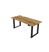 Sitz-Steh-Schreibtisch Move heavy duty, elektrisch h&ouml;henverstellbar, 75-125cm (H), 180x80cm (BxT), rechteckig, asteiche / anthra