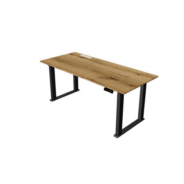 Kerkmann Sitz-Steh-Schreibtisch Move heavy duty, elektrisch höhenverstellbar, 75-125cm (H), 180x80cm (BxT), rechteckig, asteiche / anthra