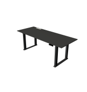 Sitz-Steh-Schreibtisch Move heavy duty, elektrisch h&ouml;henverstellbar, 75-125cm (H), 200x80cm (BxT), rechteckig, anthrazit / anthr
