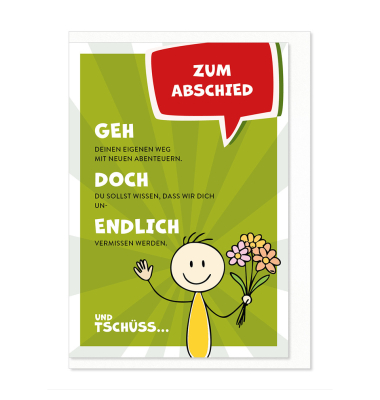 Humorkarte Abschied