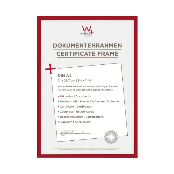 7 Kunststoff rot DIN A4     KV130R Wandrahmen New Lifestyle    21x297 Kunststoff rot DIN A4     KV130R KV130R 4004122207770