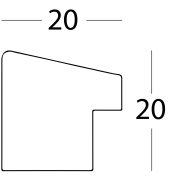 Fiorito eiche hell 30x40 Holz inkl. Passepartout   EF040E