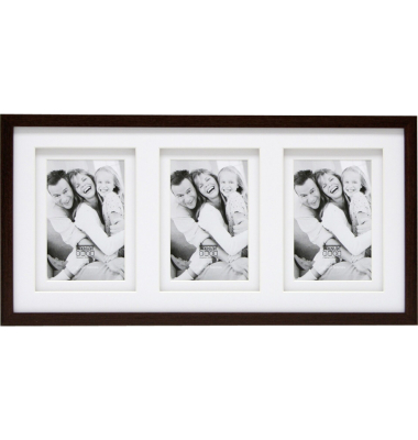 S65KQ3           3x13x18 Holz Galerie braun Passepartout