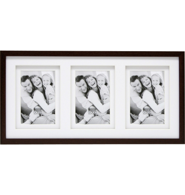 S65KQ3           3x15x20 Holz Galerie braun Passepartout