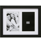 S66KA2 Galerie   2x13x18 Holz schwarz mit Passepartout