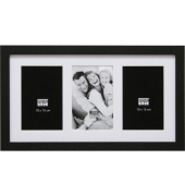 S66KA3 Galerie   3x10x15 Holz schwarz mit Passepartout