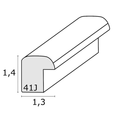 S41JL1 DIN A4    21x29,7 Holz hellwei&szlig;braun schm. Leiste