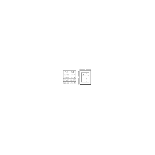 S66KF2 P1 20X30 Wandrahmen S66KF2 P1          20x30 Holz schwarz mit Passepartout S66KF2 P1 20X30 5412065580253