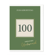Geburtstagskarten 01-394 100. Geburtstag mehrfarbig