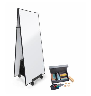 Whiteboardtafel Set 4tlg wei&szlig;schwarz