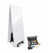 Whiteboardtafel Set 4tlg wei&szlig;silber