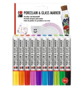 Porzellan-Glasmalstift 10ST sortiert