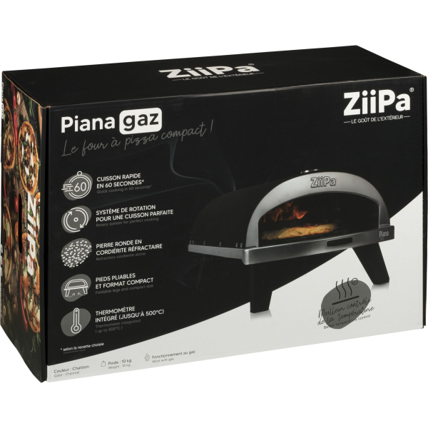 ZiiPa Piana Gas-Pizzaofen Farbe Karbon 3760316020433 ZiiPa