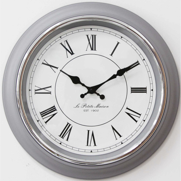 Mebus  Wanduhr 12966, grau 4007218129666 Mebus