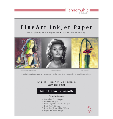 Digital FineArt A 4 Testpack matte, glatte Papiere