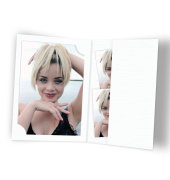 1x100 Daiber Passbildmappen wei&szlig; f&uuml;r 3 Bildformate