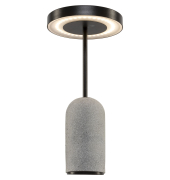 Schreibtischlampe, anthrazit/beige
