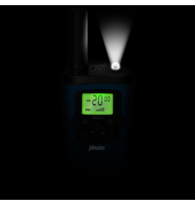 Walkie Talkie 2er Set 7 km Reichweite, BlauSchwarz