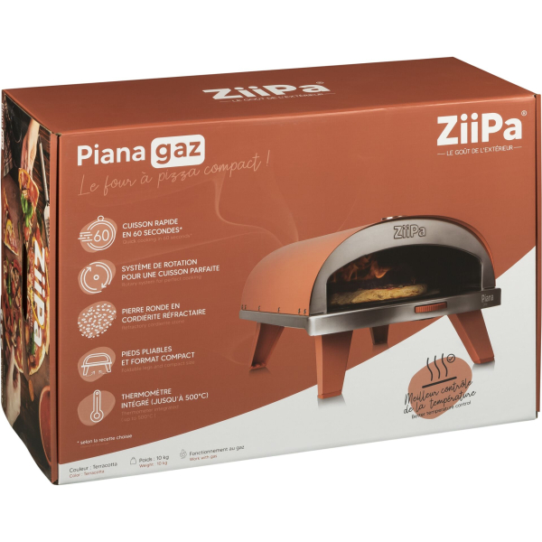 ZiiPa Piana Gas-Pizzaofen Farbe Terrakotta 3760316020457 ZiiPa
