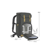 Fotorucksack Luis Retro schwarz