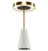 LED-Stehlampe Dec&ograve; Marmo Bianco 4140117101, wei&szlig;/gold, mit komplett montiert, dimmbar
