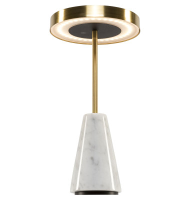 LED-Stehlampe Dec&ograve; Marmo Bianco 4140117101, wei&szlig;/gold, mit komplett montiert, dimmbar