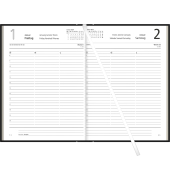 Buchkalender 876-0701, Recycling, farbig sortiert (freie Farbauswahl nicht m&ouml;glich), 1 Tag / 1 Seite, 14,5x21cm (BxH) (A5), 2027