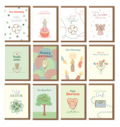 Karten versch.Anl&auml;sse clip cards sorti