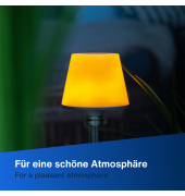 LED Flaschenleuchte mit Akku Lamprusco Flame warmwei&szlig;