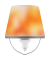 LED Flaschenleuchte mit Akku Lamprusco Flame warmwei&szlig;