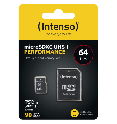 microSDXC           64GB C10 UHS-I U1 Performance Adapte