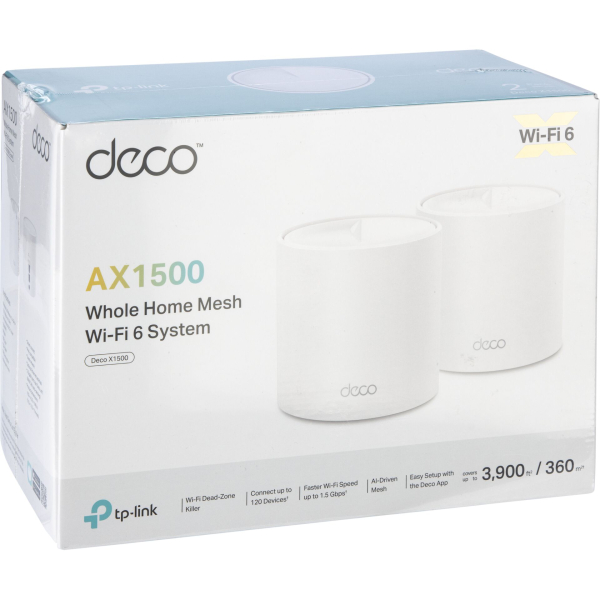TP-Link TP-Link Deco X1500(2-pack) AX1500 Whole Home Mesh Wi-Fi 6 Sys.