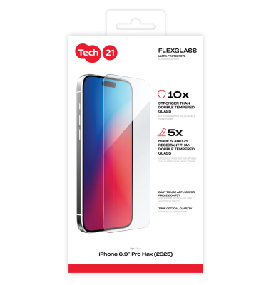 Tech21 FlexGlass Ultra Clear for iPhone 17 Pro Max Clear