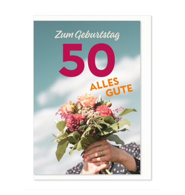 Geburtstagskarte Zahl 50