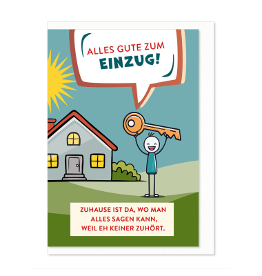 Humorkarte Einzug