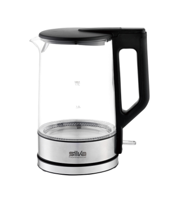 Wasserkocher 1,7 Liter Glas Edelstahl