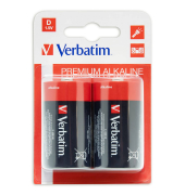 1x2 Verbatim Alkaline Batterie Mono D LR 20               49923