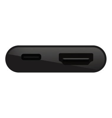 USB-C auf HDMI-Adapter 60W PD, schwarz       AVC002btBK