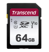Speicherkarte TS64GSDC300S, SDXC, Class 10, bis 95 MB/s, 64 GB