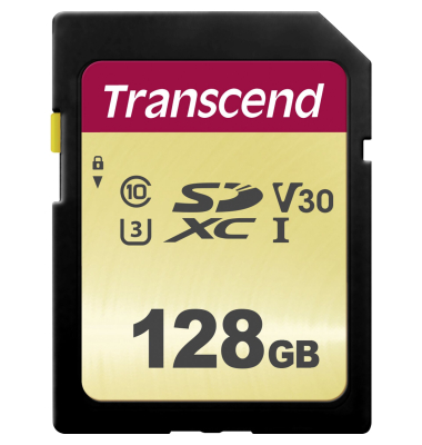 Speicherkarte TS128GSDC500S, bis 95 MB/s, 