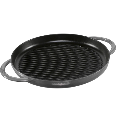 Grillpfanne induktion rund 30cm Graphit-grau