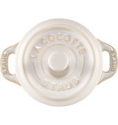 Mini Cocotte Set 4-tlg. rund, Keramik, elfenbein-wei&szlig;